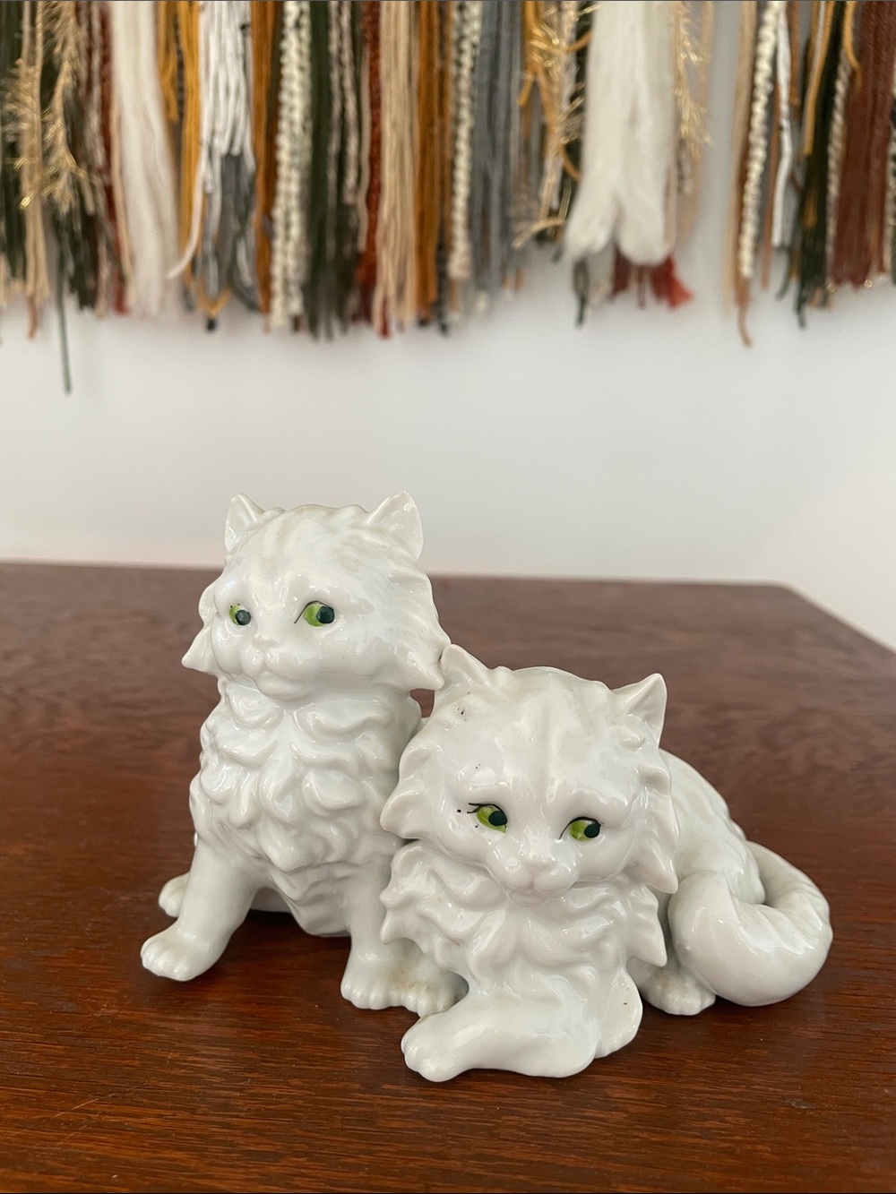 White Ceramic Cat Figurine